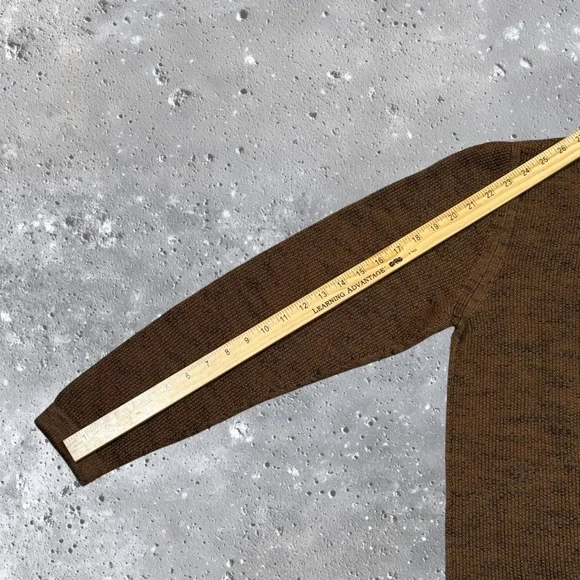 Lululemon Cascade Coast Crew Mens Merino Wool Crewneck Sweater Brown Marled Sz L - Picture 8 of 8